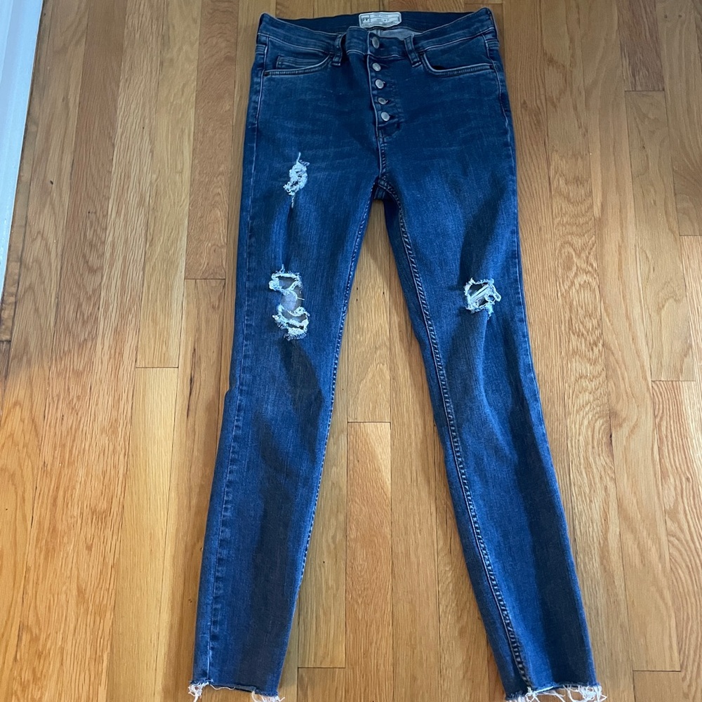 FREE PEOPLE high rise skinny jeans